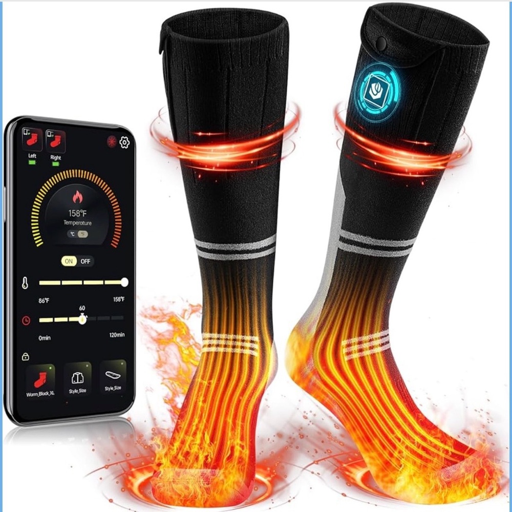 WASOTO - Heated Socks / Rechargeable / 3 Heat Settings / Adult L / NEW NWT B1